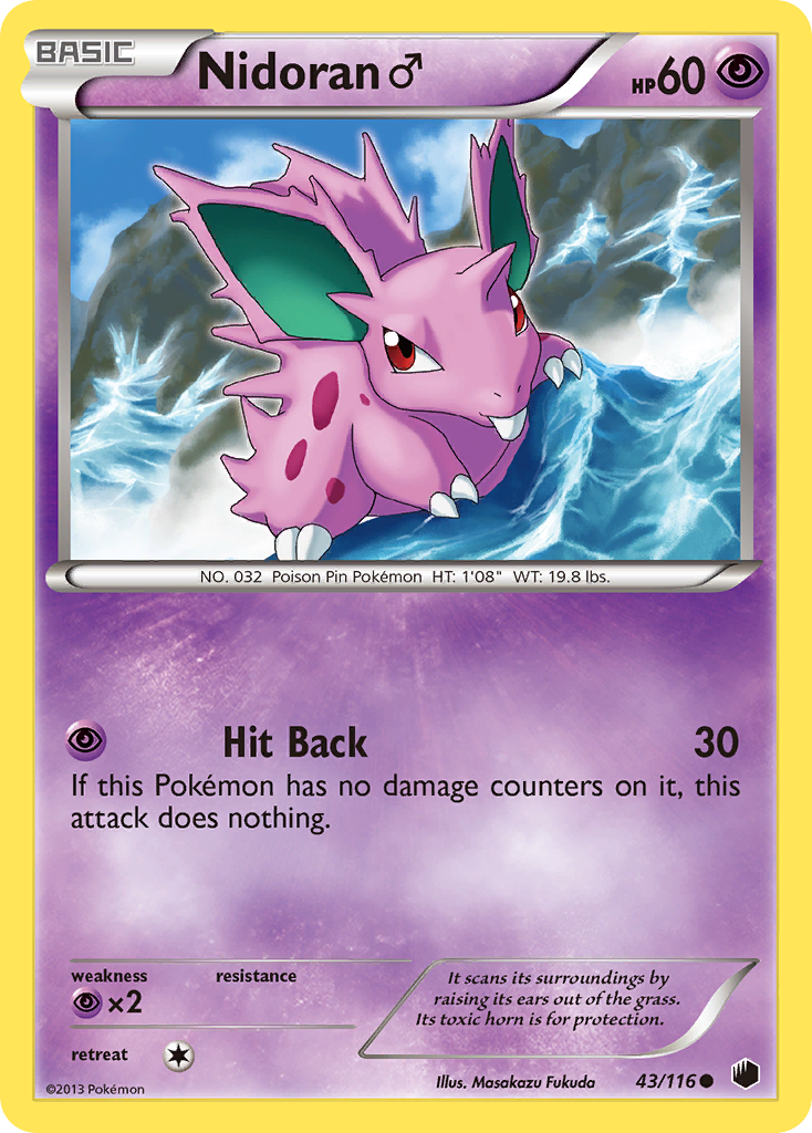 Nidoran (43/116) (Male) [Black & White: Plasma Freeze] | Jomio and Rueliete's Cards and Comics