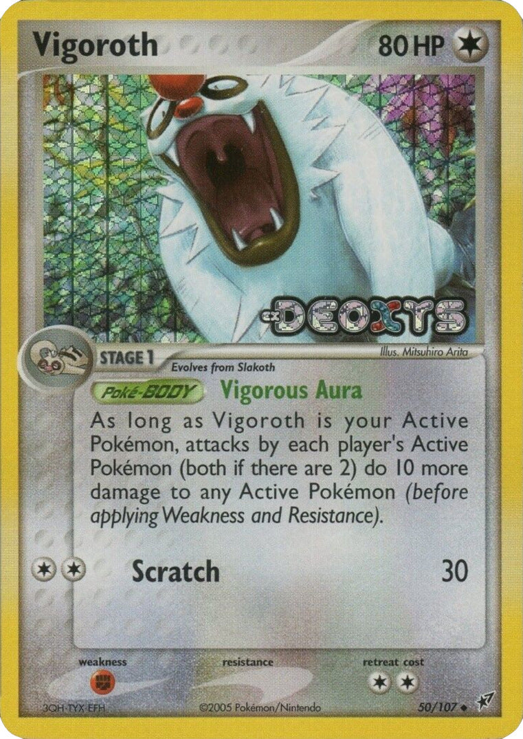 Vigoroth (50/107) (Stamped) [EX: Deoxys] | Jomio and Rueliete's Cards and Comics