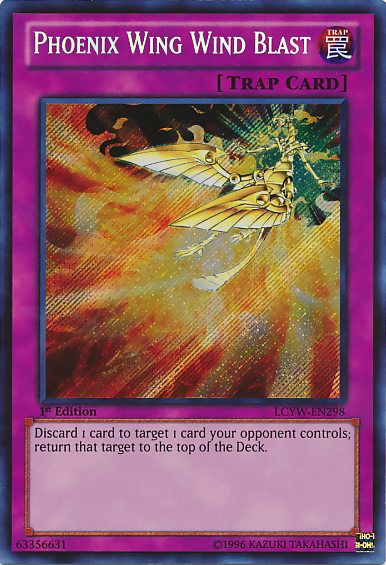 Phoenix Wing Wind Blast [LCYW-EN298] Secret Rare | Jomio and Rueliete's Cards and Comics