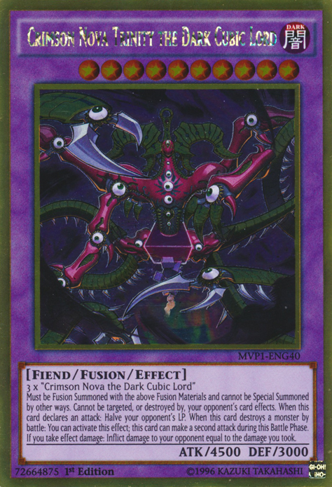 Crimson Nova Trinity the Dark Cubic Lord [MVP1-ENG40] Gold Rare | Jomio and Rueliete's Cards and Comics