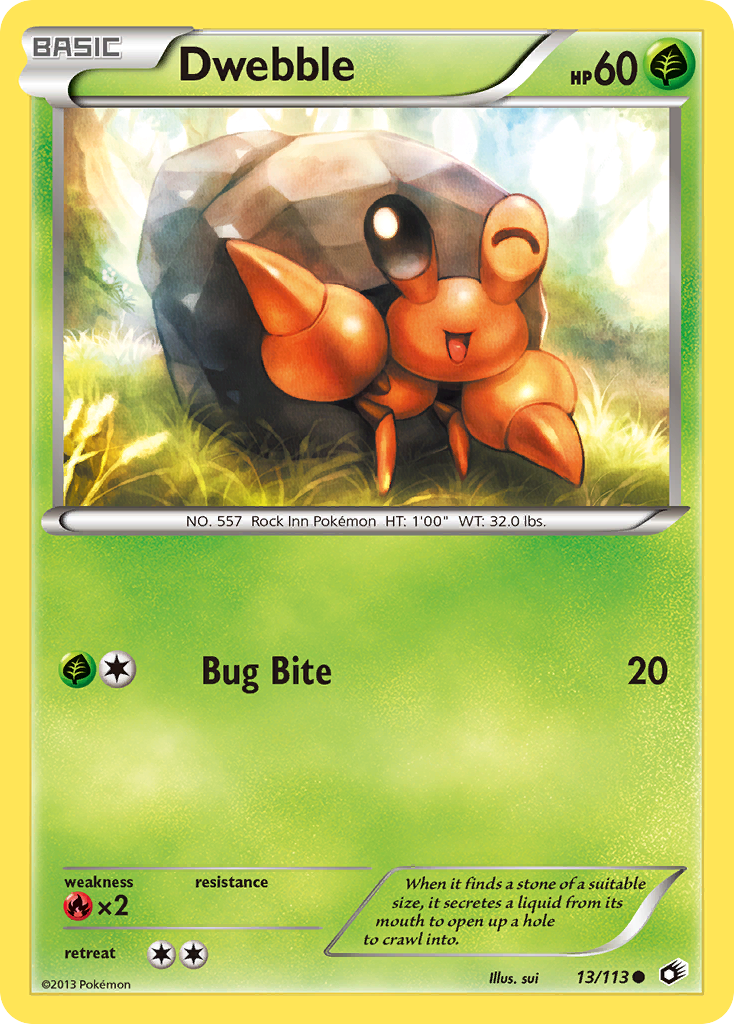 Dwebble (13/113) [Black & White: Legendary Treasures] | Jomio and Rueliete's Cards and Comics