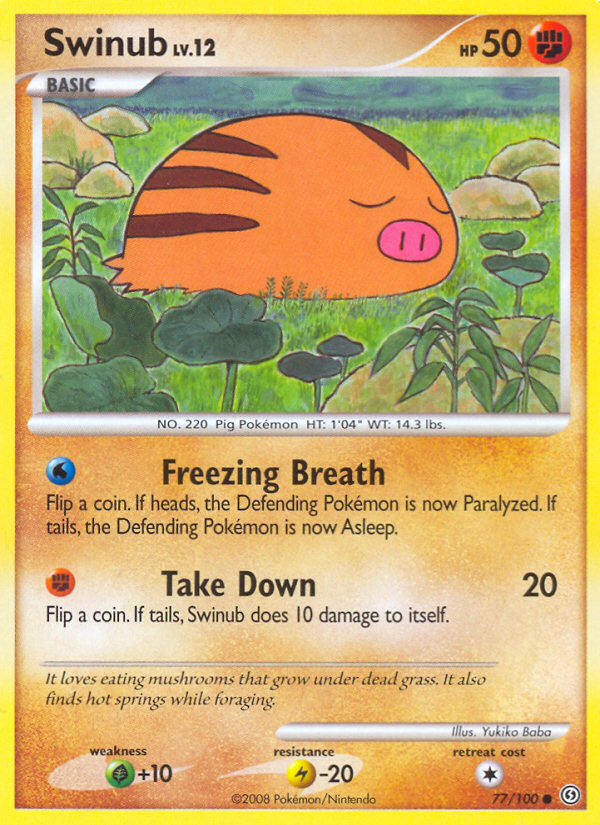 Swinub (77/100) [Diamond & Pearl: Stormfront] | Jomio and Rueliete's Cards and Comics