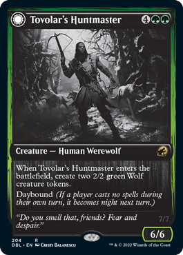 Tovolar's Huntmaster // Tovolar's Packleader [Innistrad: Double Feature] | Jomio and Rueliete's Cards and Comics