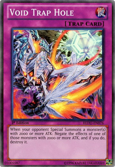 Void Trap Hole [REDU-EN076] Super Rare | Jomio and Rueliete's Cards and Comics