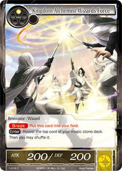 Kingdom Alchemist Wizards Force (1-016) [The Dawn of Valhalla] | Jomio and Rueliete's Cards and Comics
