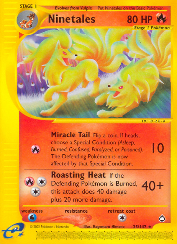 Ninetales (25/147) [Aquapolis] | Jomio and Rueliete's Cards and Comics