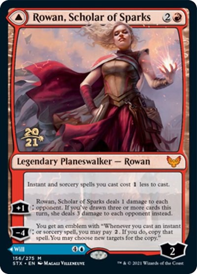 Rowan, Scholar of Sparks // Will, Scholar of Frost [Strixhaven: School of Mages Prerelease Promos] | Jomio and Rueliete's Cards and Comics