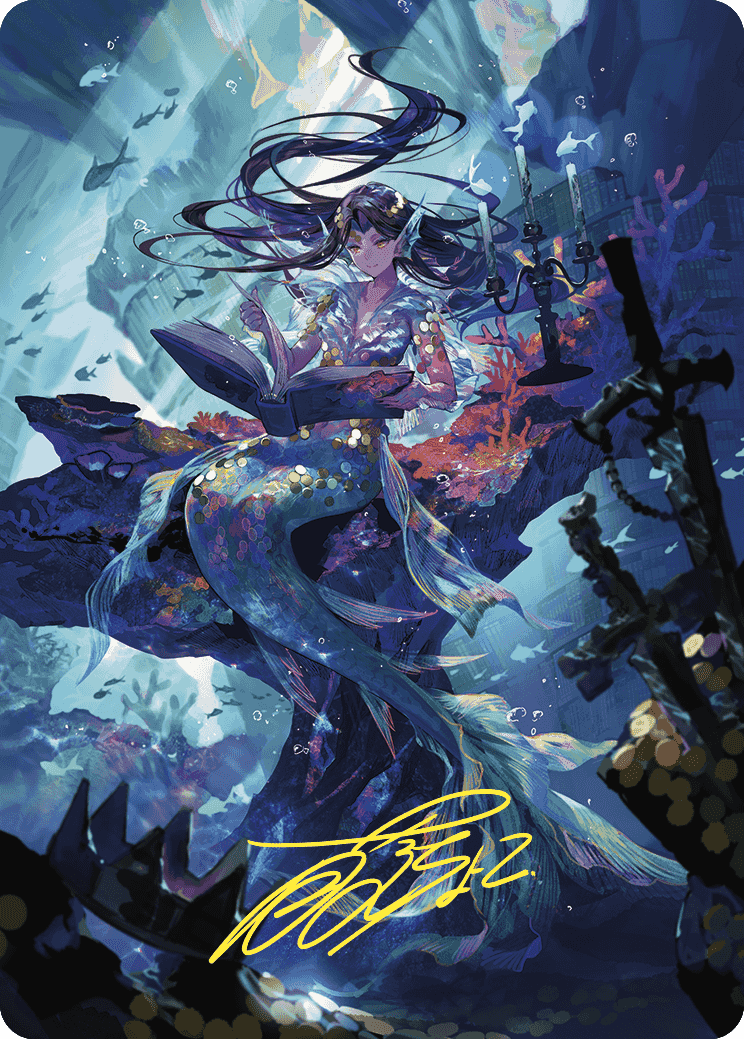 Rhystic Study Art Card (Gold-Stamped Signature) [Wilds of Eldraine Art Series] | Jomio and Rueliete's Cards and Comics