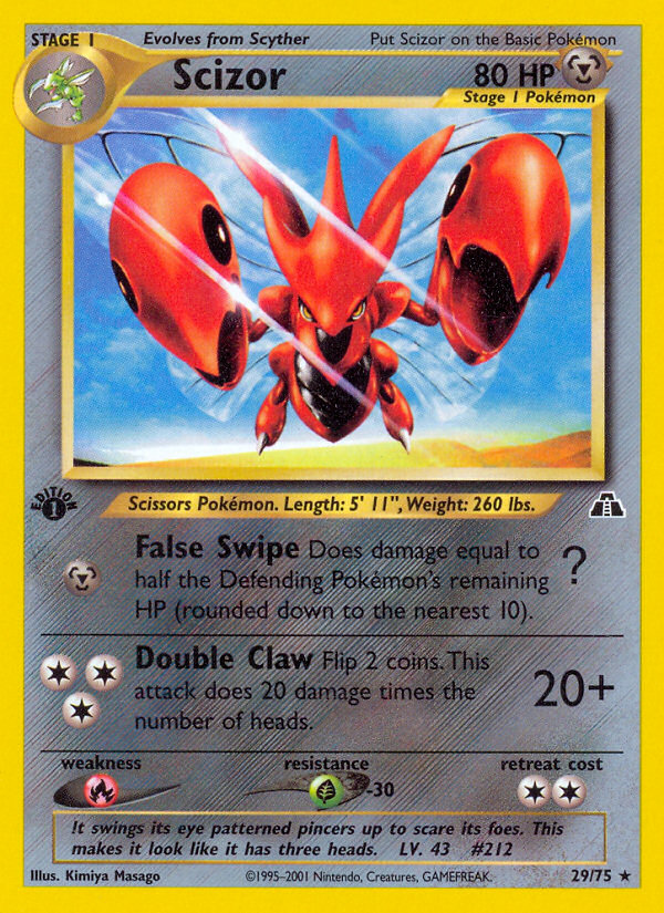 Scizor (29/75) [Neo Discovery 1st Edition] | Jomio and Rueliete's Cards and Comics