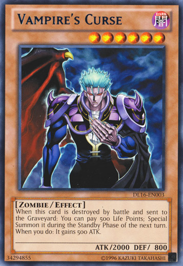 Vampire's Curse (Blue) [DL16-EN003] Rare | Jomio and Rueliete's Cards and Comics