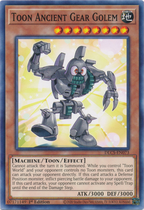 Toon Ancient Gear Golem [DLCS-EN073] Common | Jomio and Rueliete's Cards and Comics