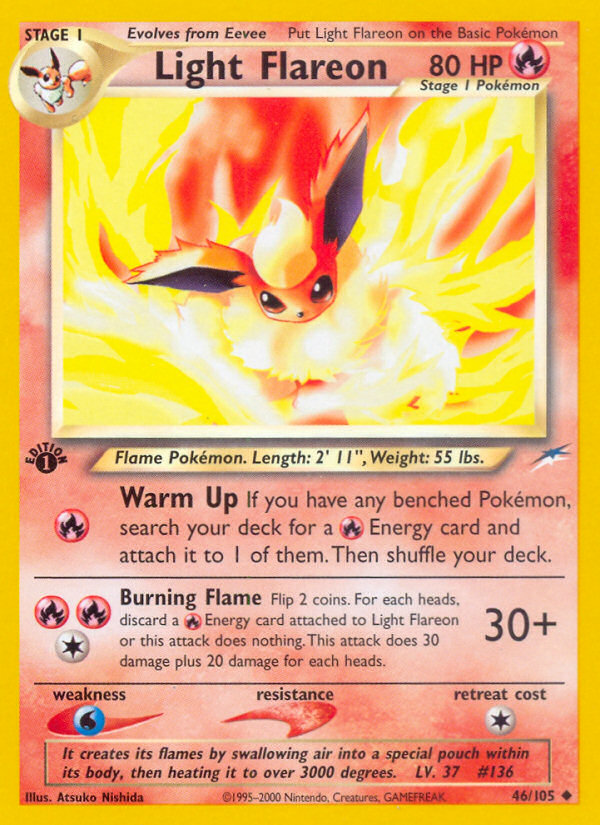 Light Flareon (46/105) [Neo Destiny 1st Edition] | Jomio and Rueliete's Cards and Comics