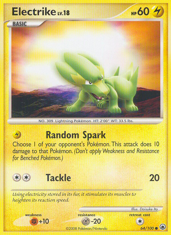 Electrike (64/100) [Diamond & Pearl: Majestic Dawn] | Jomio and Rueliete's Cards and Comics