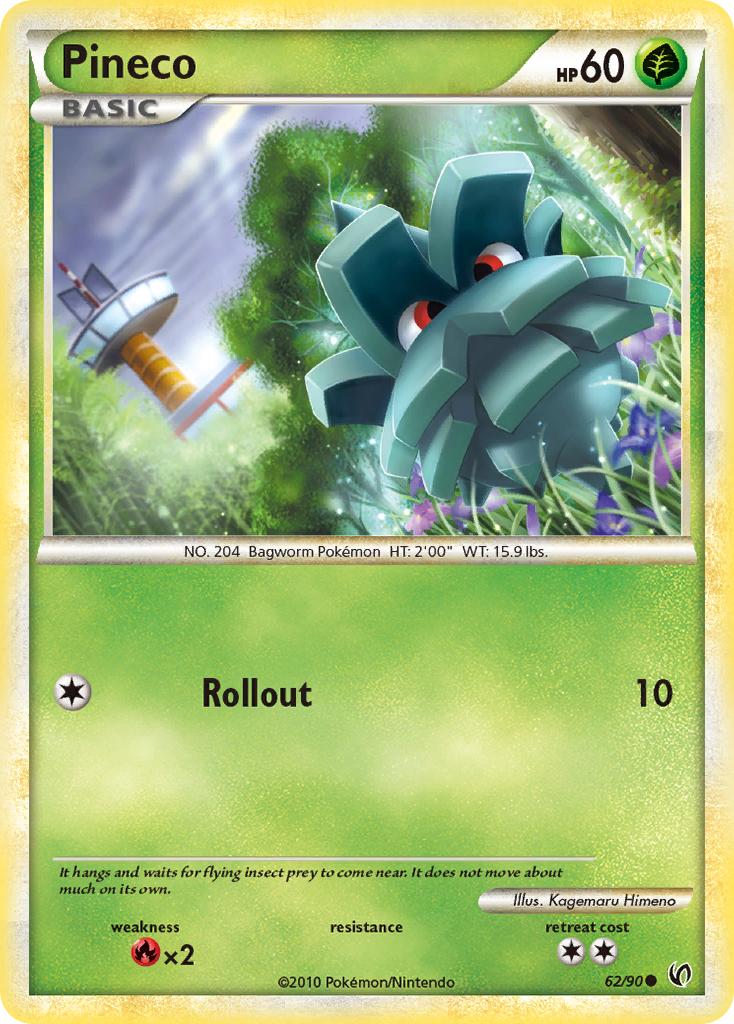 Pineco (62/90) [HeartGold & SoulSilver: Undaunted] | Jomio and Rueliete's Cards and Comics