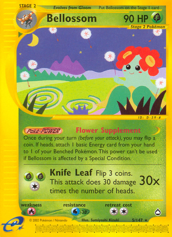 Bellossom (5/147) [Aquapolis] | Jomio and Rueliete's Cards and Comics