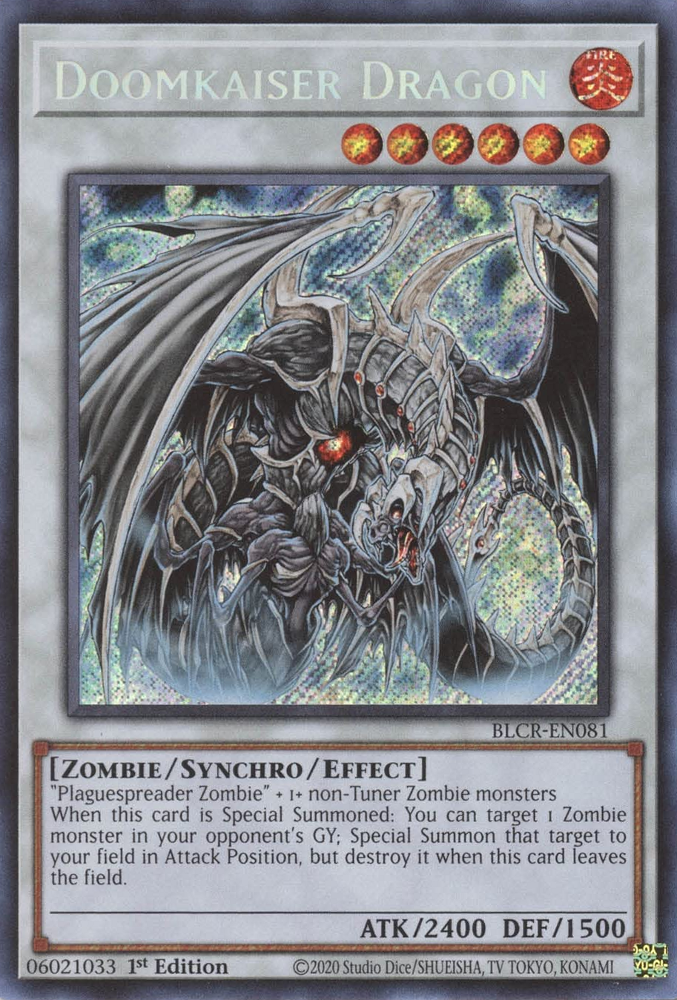 Doomkaiser Dragon [BLCR-EN081] Secret Rare | Jomio and Rueliete's Cards and Comics