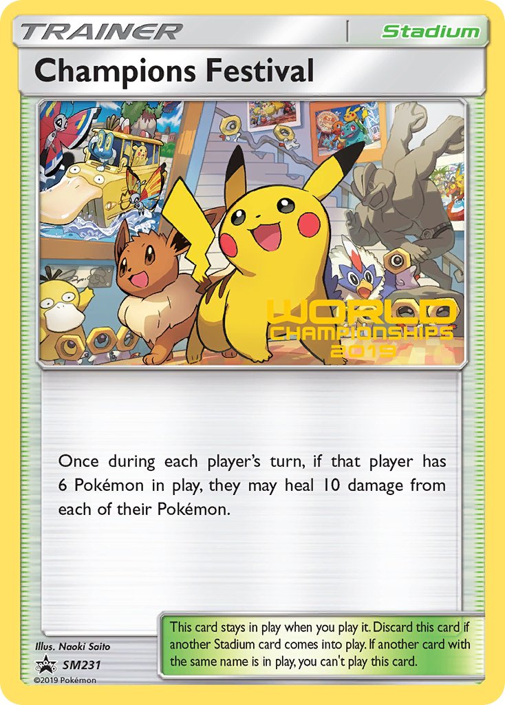 Champions Festival (SM231) (Top Sixteen 2019) [Sun & Moon: Black Star Promos] | Jomio and Rueliete's Cards and Comics