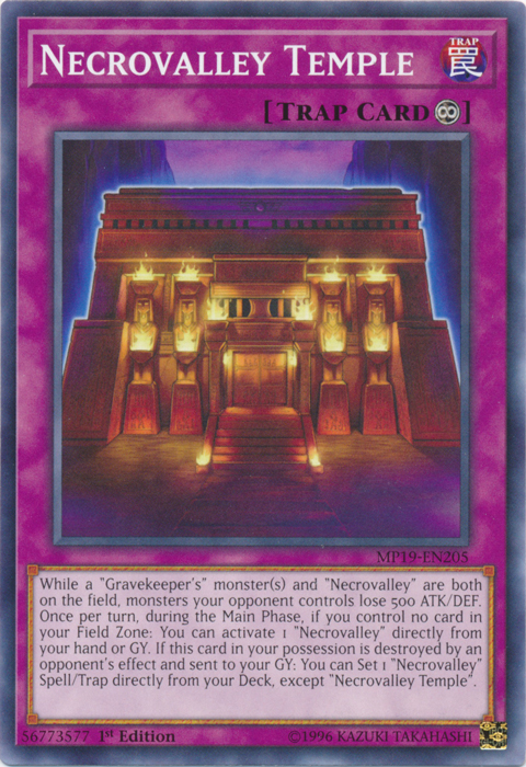 Necrovalley Temple [MP19-EN205] Common | Jomio and Rueliete's Cards and Comics