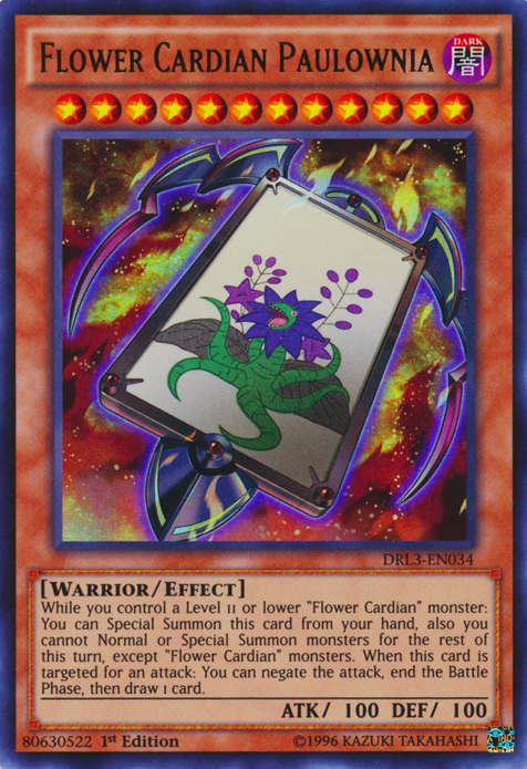 Flower Cardian Paulownia [DRL3-EN034] Ultra Rare | Jomio and Rueliete's Cards and Comics