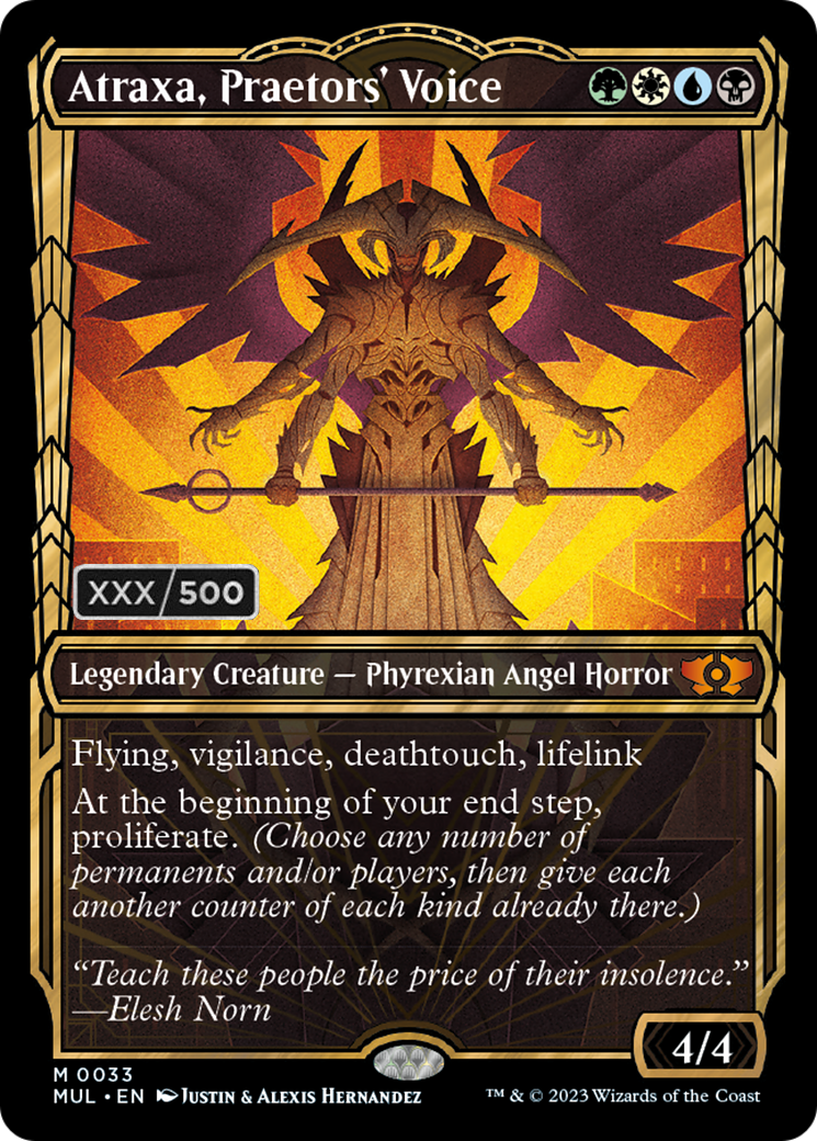 Atraxa, Praetors' Voice (Serialized) [Multiverse Legends] | Jomio and Rueliete's Cards and Comics