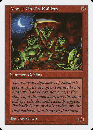 Mons's Goblin Raiders [Fifth Edition] | Jomio and Rueliete's Cards and Comics