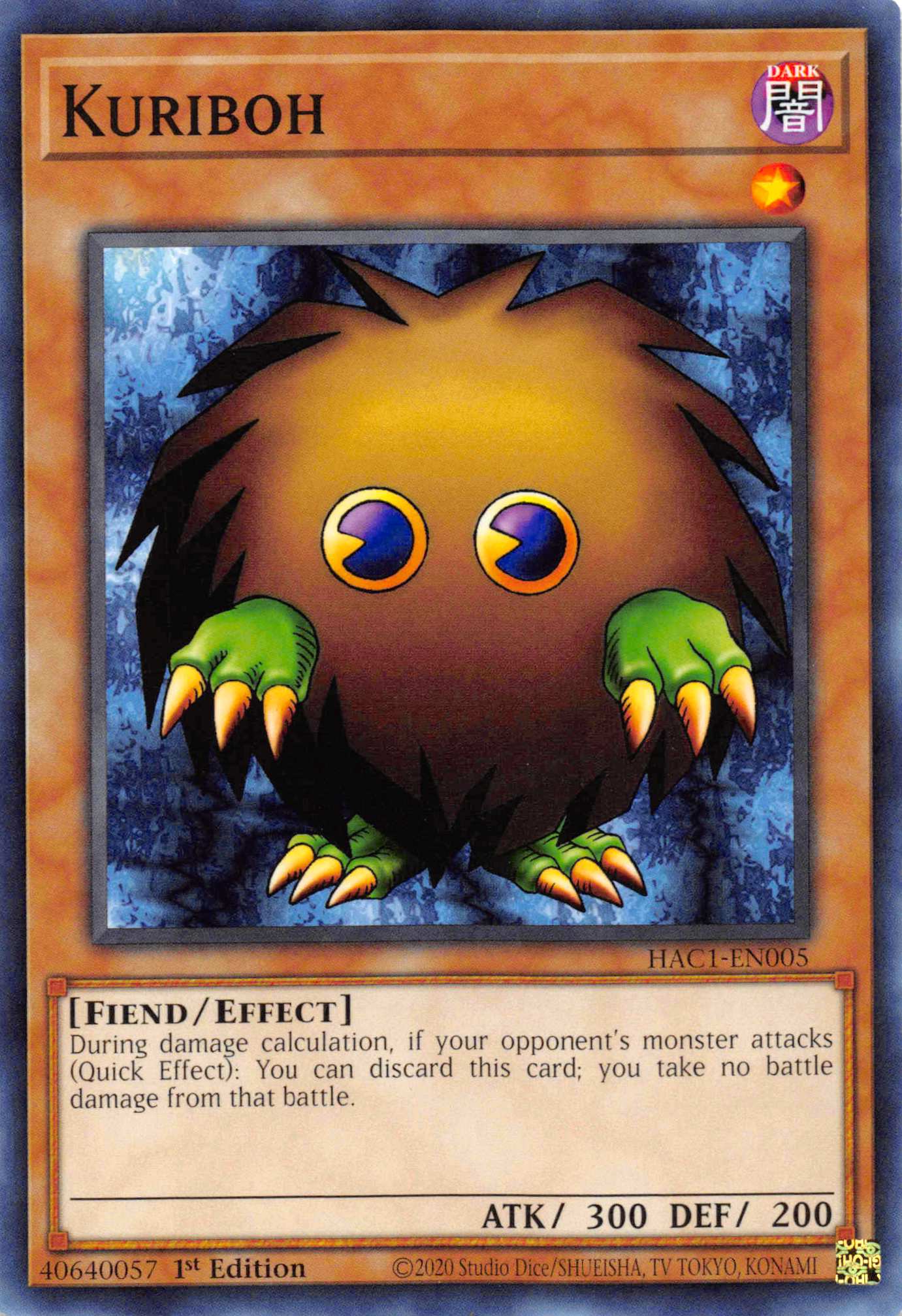 Kuriboh [HAC1-EN005] Common | Jomio and Rueliete's Cards and Comics