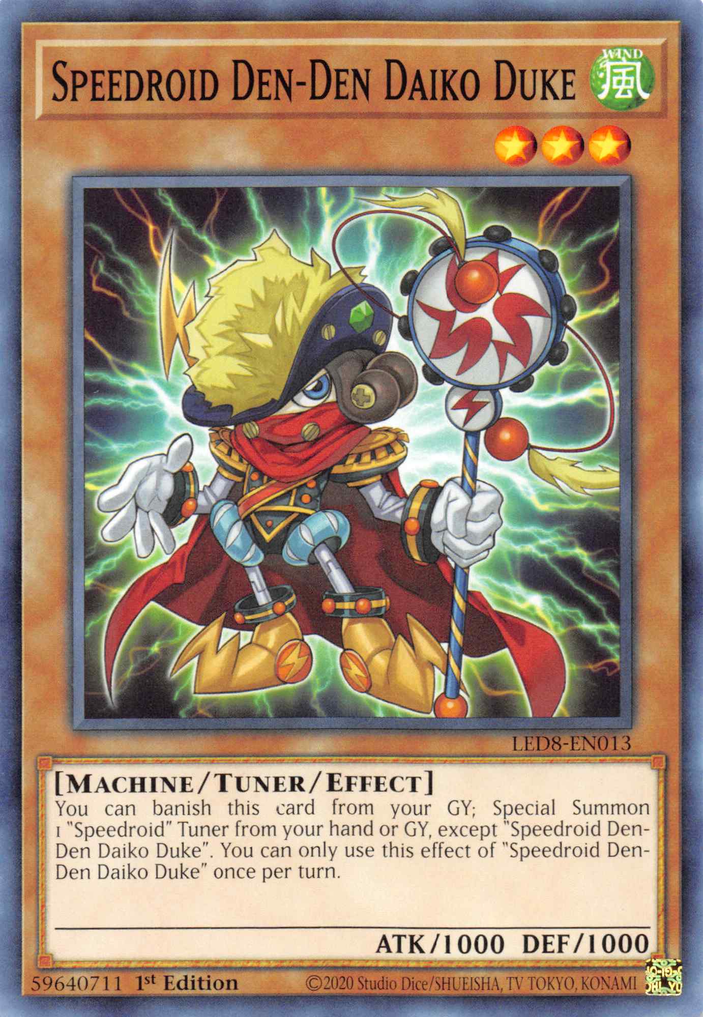 Speedroid Den-Den Daiko Duke [LED8-EN013] Common | Jomio and Rueliete's Cards and Comics