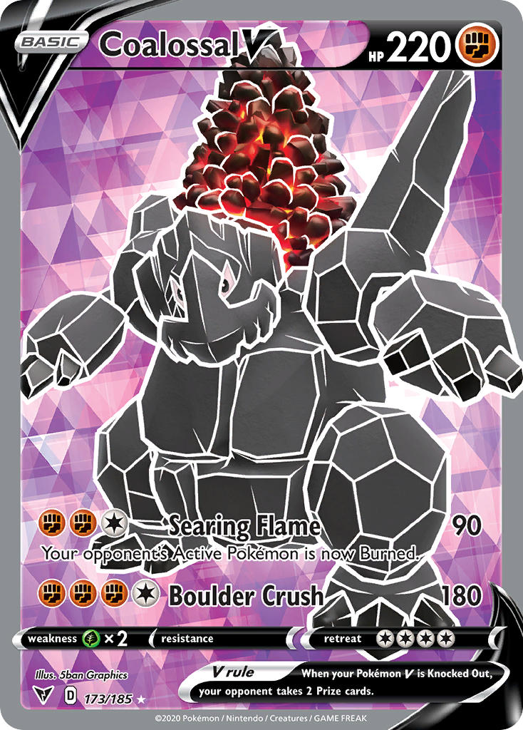 Coalossal V (173/185) [Sword & Shield: Vivid Voltage] | Jomio and Rueliete's Cards and Comics