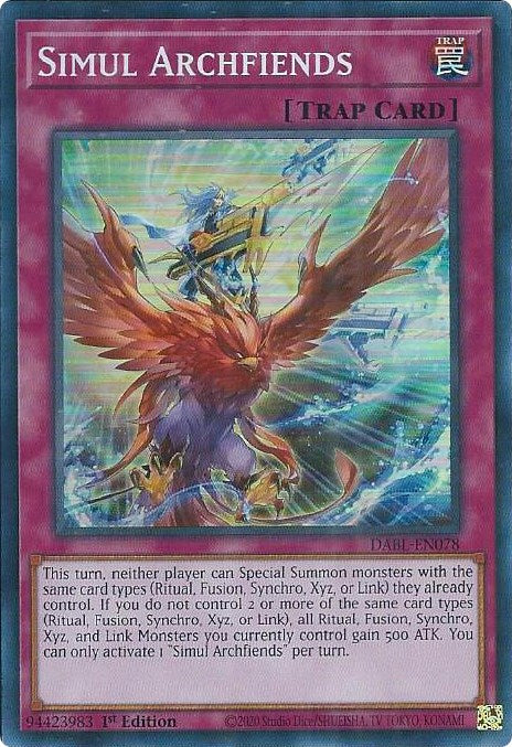 Simul Archfiends [DABL-EN078] Super Rare | Jomio and Rueliete's Cards and Comics