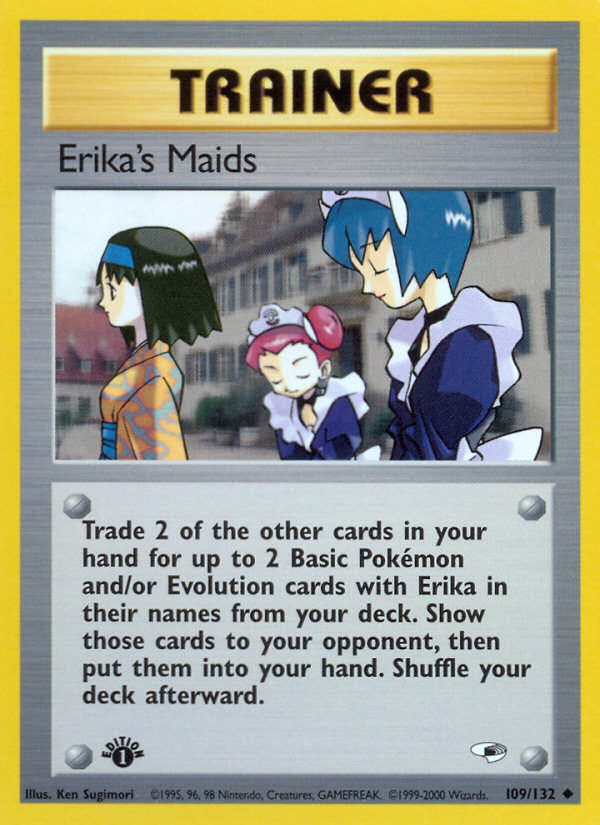 Erika's Maids (109/132) [Gym Heroes 1st Edition] | Jomio and Rueliete's Cards and Comics