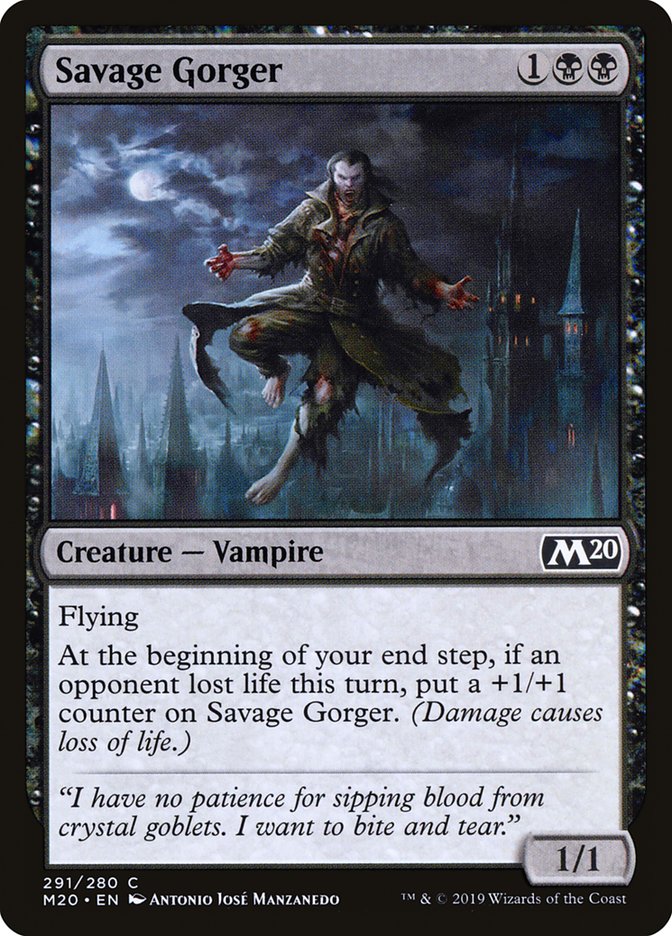 Savage Gorger [Core Set 2020] | Jomio and Rueliete's Cards and Comics