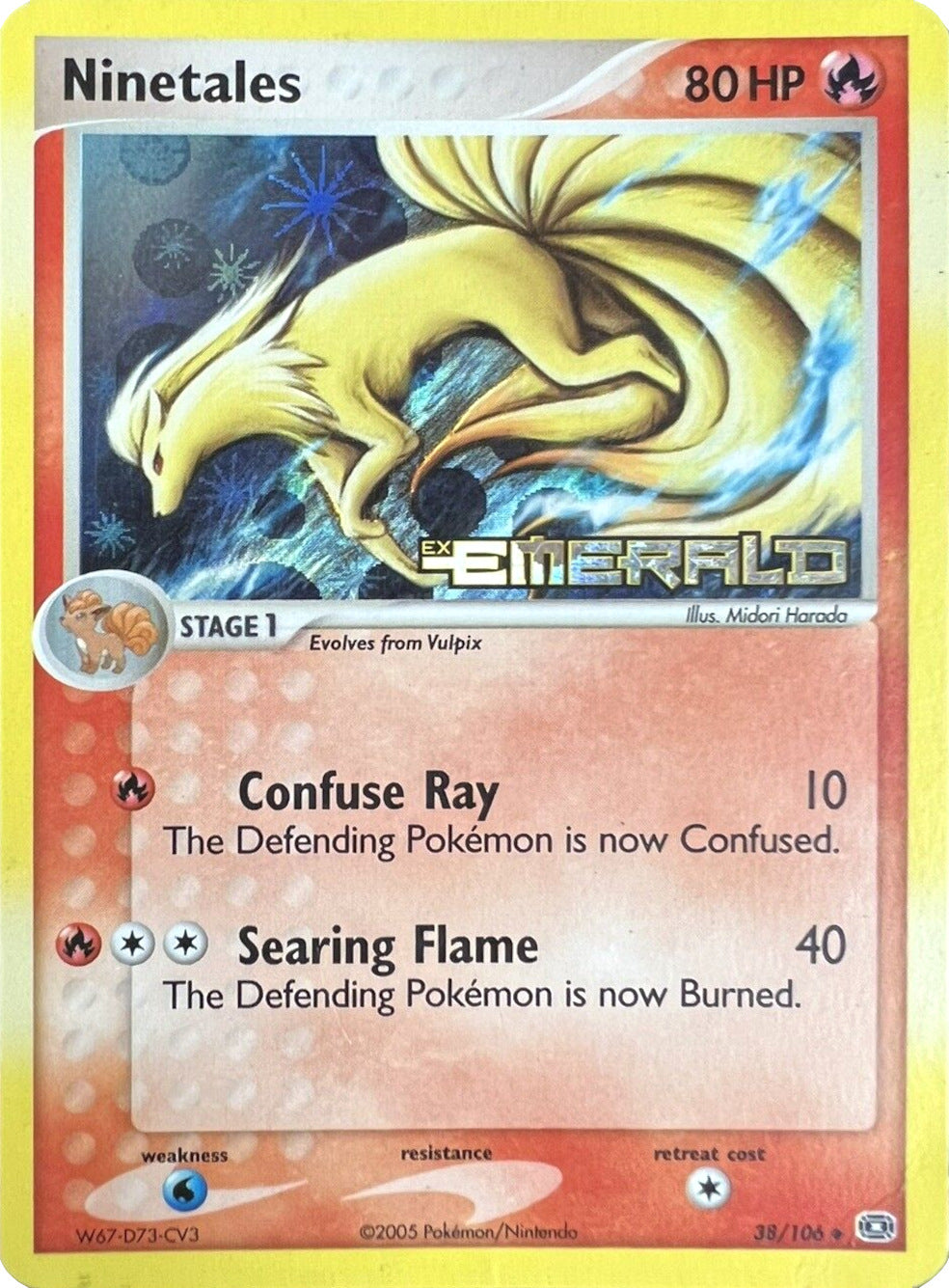 Ninetales (38/106) (Stamped) [EX: Emerald] | Jomio and Rueliete's Cards and Comics