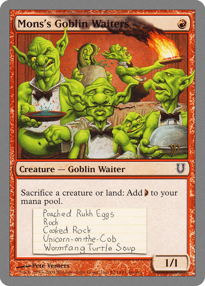 Mons's Goblin Waiters [Unhinged] | Jomio and Rueliete's Cards and Comics