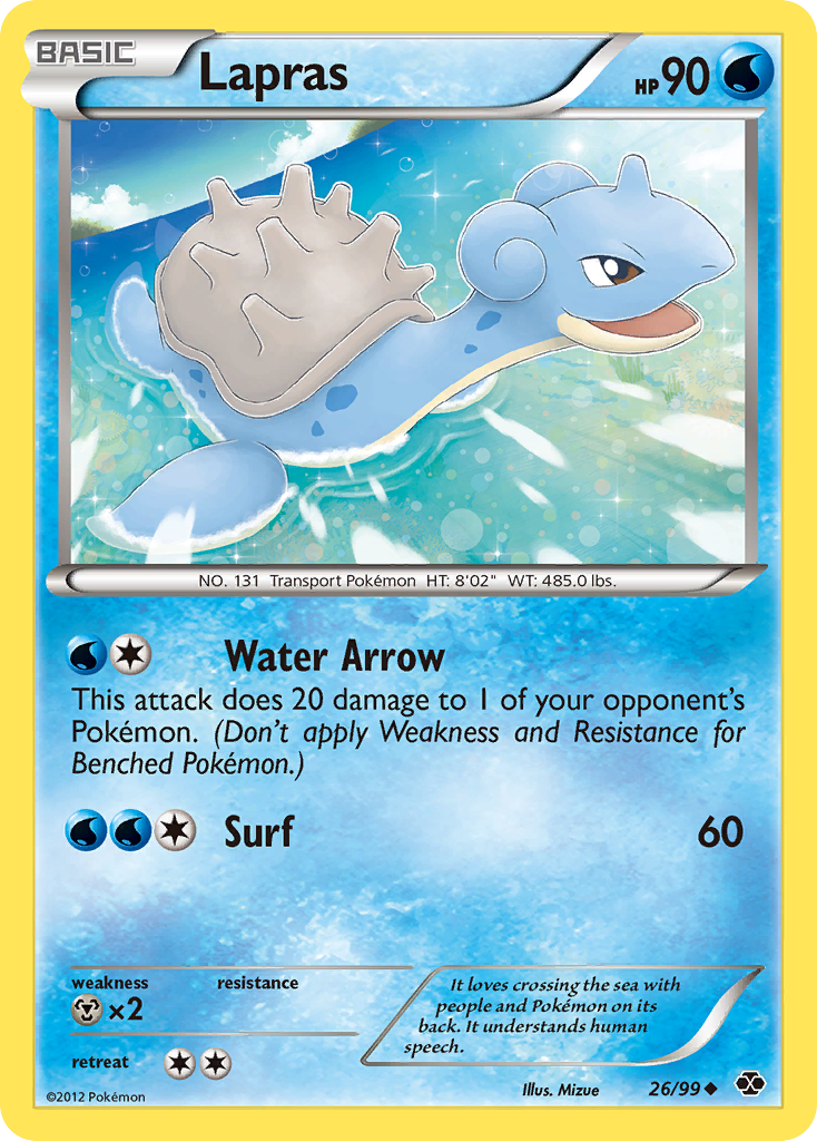 Lapras (26/99) [Black & White: Next Destinies] | Jomio and Rueliete's Cards and Comics