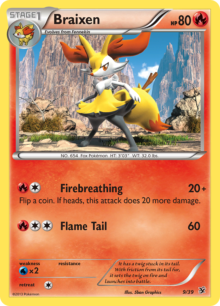 Braixen (9/39) [XY: Kalos Starter Set] | Jomio and Rueliete's Cards and Comics