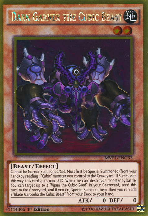 Dark Garnex the Cubic Beast [MVP1-ENG33] Gold Rare | Jomio and Rueliete's Cards and Comics