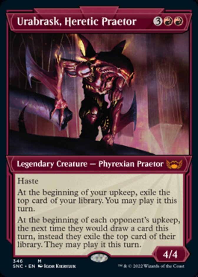 Urabrask, Heretic Praetor (Showcase Art Deco) [Streets of New Capenna] | Jomio and Rueliete's Cards and Comics