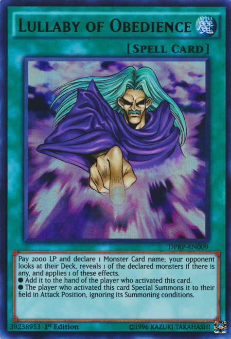 Lullaby of Obedience [DPRP-EN009] Ultra Rare | Jomio and Rueliete's Cards and Comics