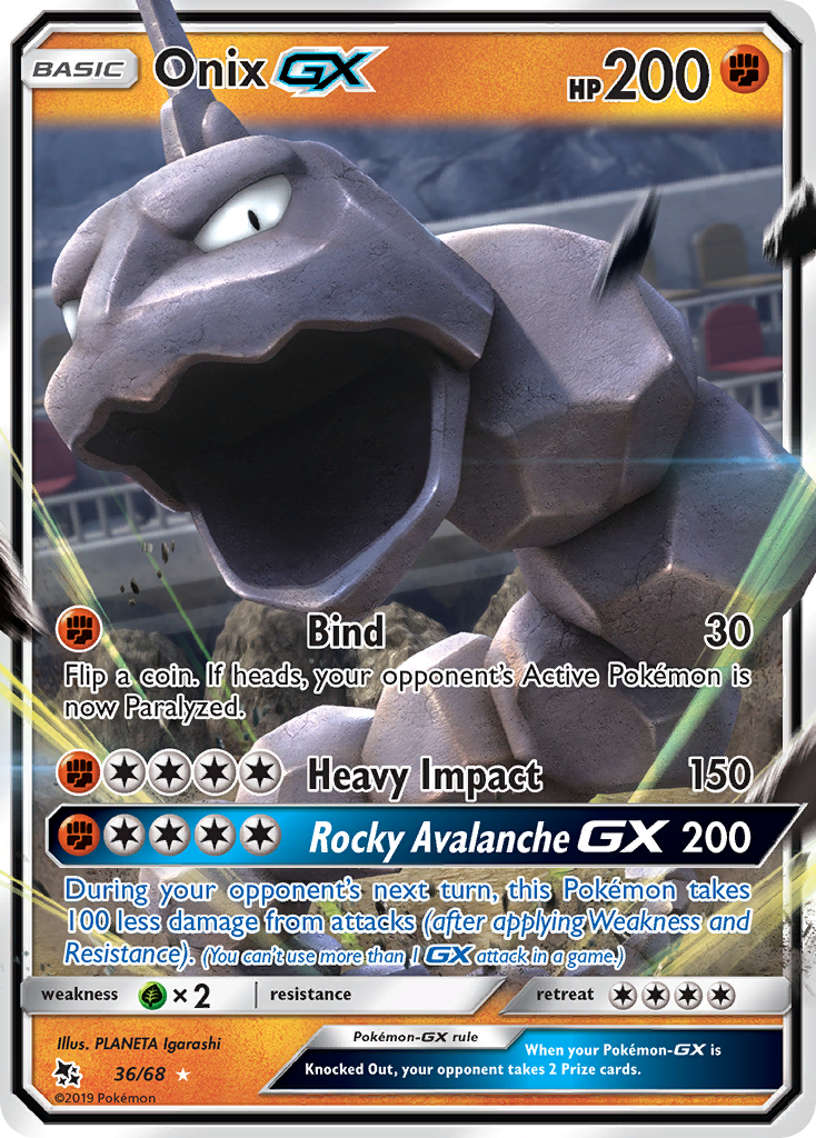 Onix GX (36/68) [Sun & Moon: Hidden Fates] | Jomio and Rueliete's Cards and Comics