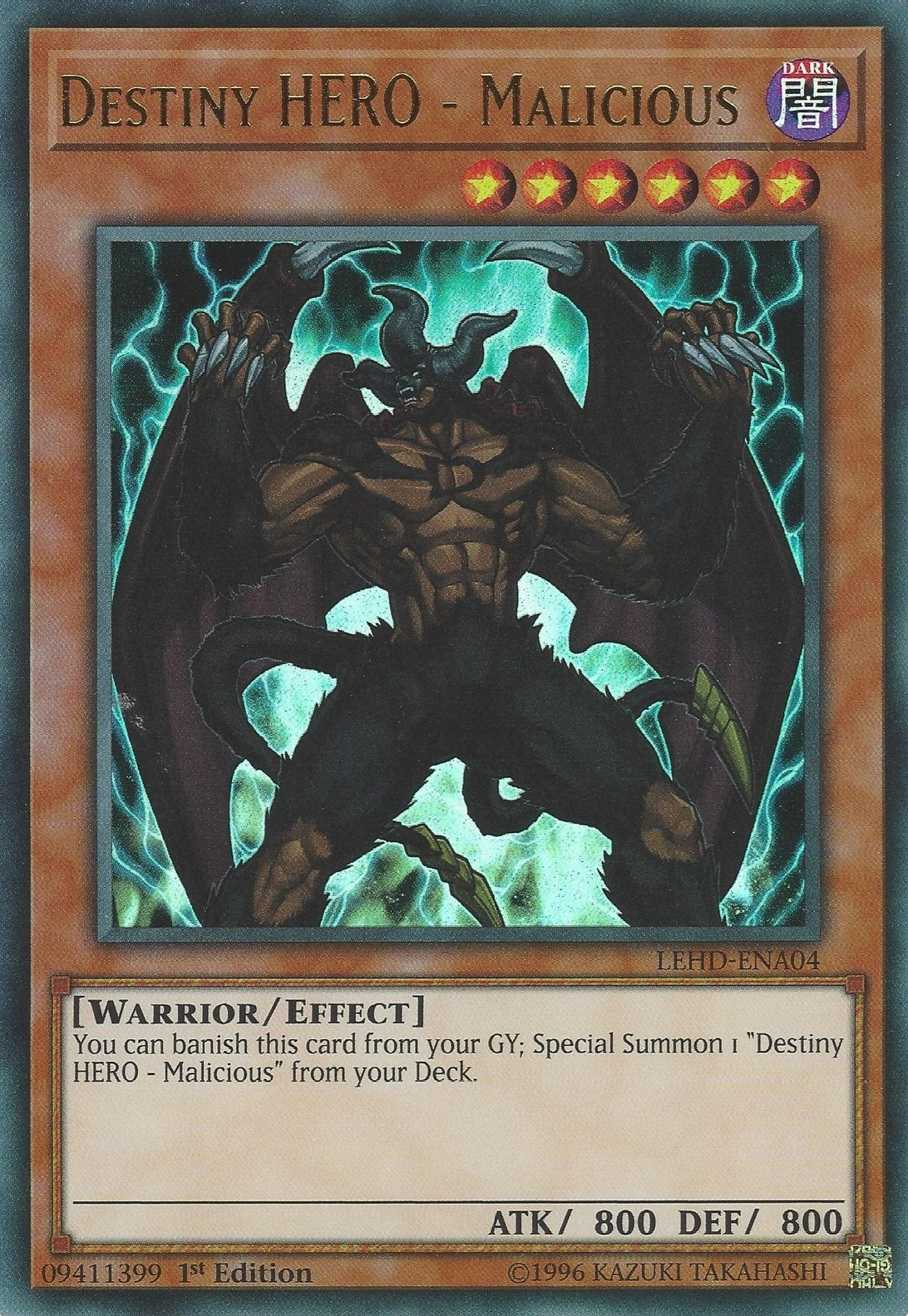 Destiny HERO - Malicious (UR) [LEHD-ENA04] Ultra Rare | Jomio and Rueliete's Cards and Comics