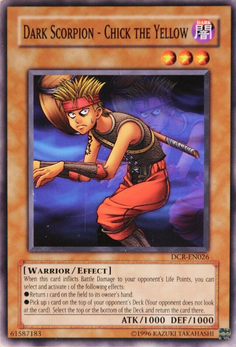 Dark Scorpion - Chick the Yellow [DCR-EN026] Common | Jomio and Rueliete's Cards and Comics
