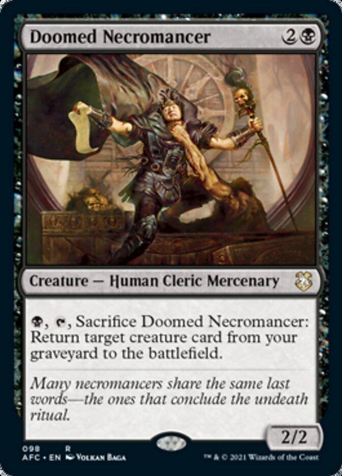 Doomed Necromancer [Dungeons & Dragons: Adventures in the Forgotten Realms Commander] | Jomio and Rueliete's Cards and Comics