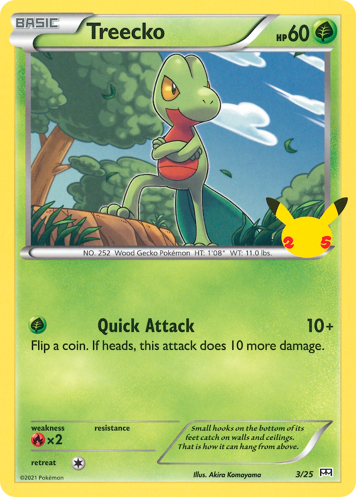 Treecko (3/25) [McDonald's 25th Anniversary] | Jomio and Rueliete's Cards and Comics