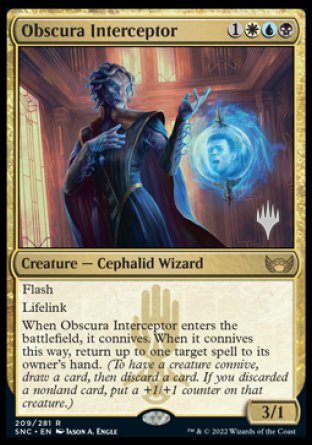Obscura Interceptor (Promo Pack) [Streets of New Capenna Promos] | Jomio and Rueliete's Cards and Comics