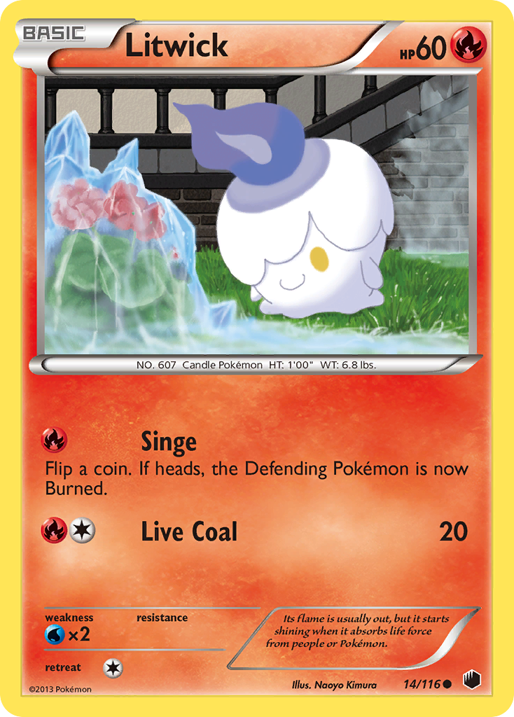 Litwick (14/116) [Black & White: Plasma Freeze] | Jomio and Rueliete's Cards and Comics