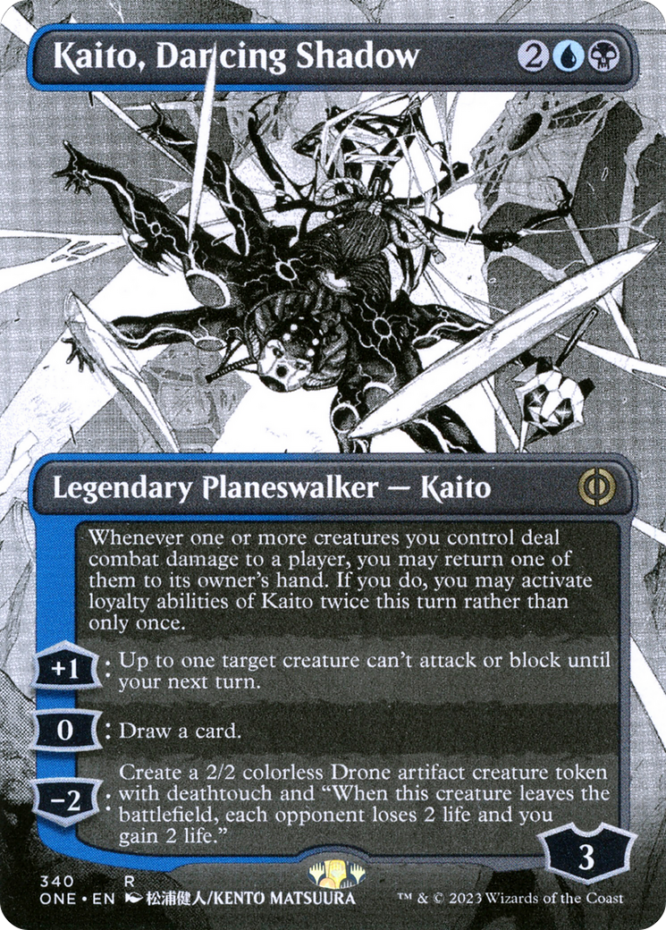 Kaito, Dancing Shadow (Borderless Manga) [Phyrexia: All Will Be One] | Jomio and Rueliete's Cards and Comics