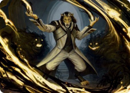 Leonin Lightscribe Art Card [Strixhaven: School of Mages Art Series] | Jomio and Rueliete's Cards and Comics