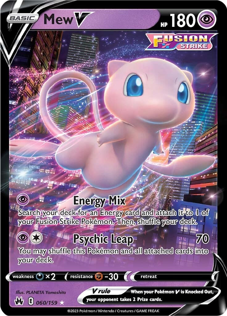 Mew V (060/159) [Sword & Shield: Crown Zenith] | Jomio and Rueliete's Cards and Comics