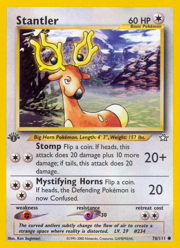 Stantler (76/111) [Neo Genesis 1st Edition] | Jomio and Rueliete's Cards and Comics