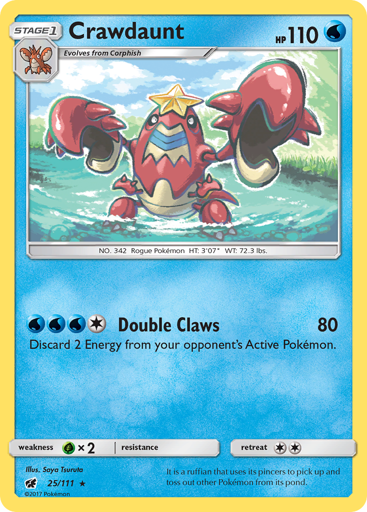 Crawdaunt (25/111) [Sun & Moon: Crimson Invasion] | Jomio and Rueliete's Cards and Comics